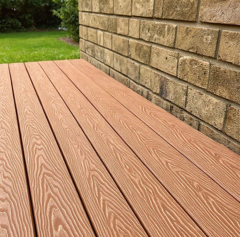 Teak Brown Woodgrain Board 4.8m